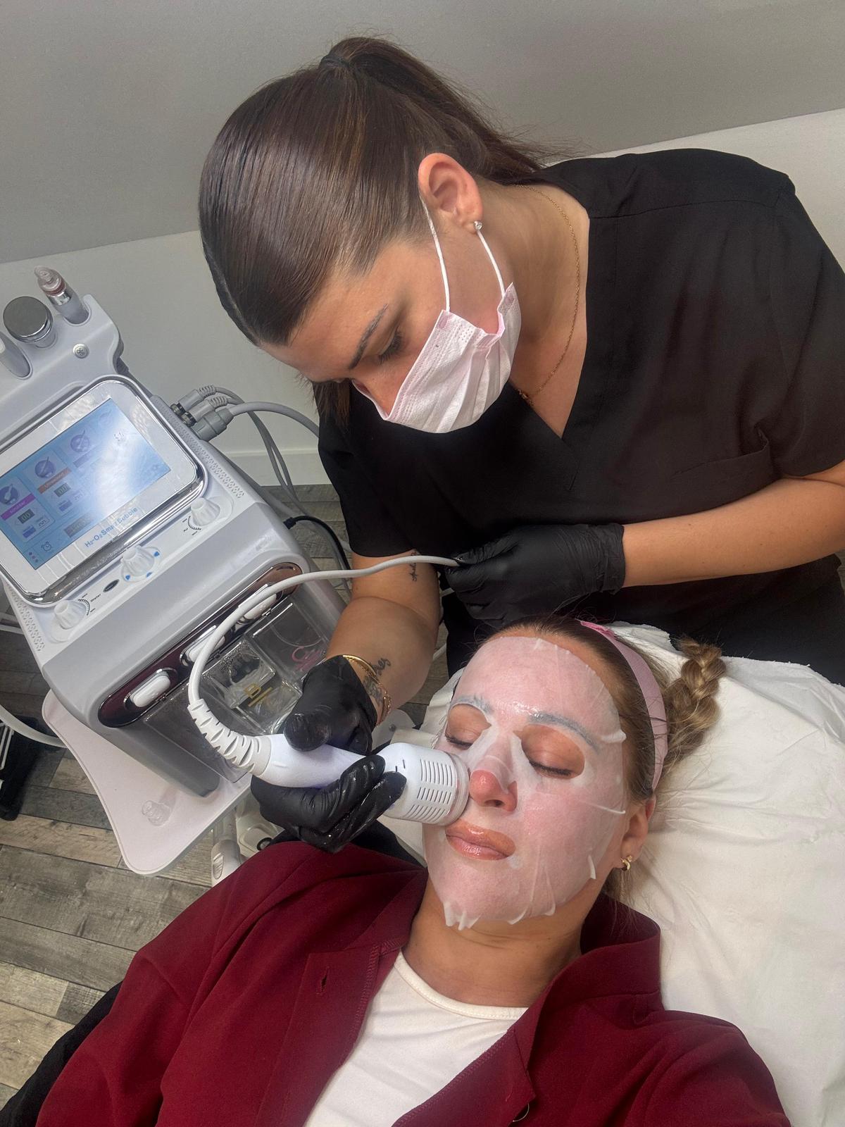 Skin treatment in progress at TLC The Luxury Clinic, Maidstone